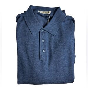 Raffi Extra Fine Merino Wool long sleeve polo NWT